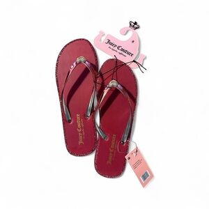 NWT Juicy Couture Hot Pink Sandals - Size 8